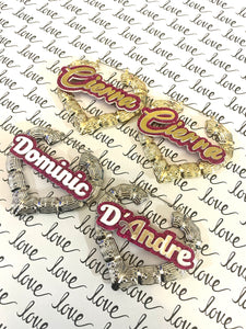 Custom HEART Name Earrings (Adult)