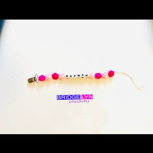 Silicone Beaded Pacifier Clip